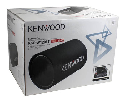 Kenwood P-W130TB 12" 1200 Watt Bass Tube Subwoofer + Amp (Missing Brackets)