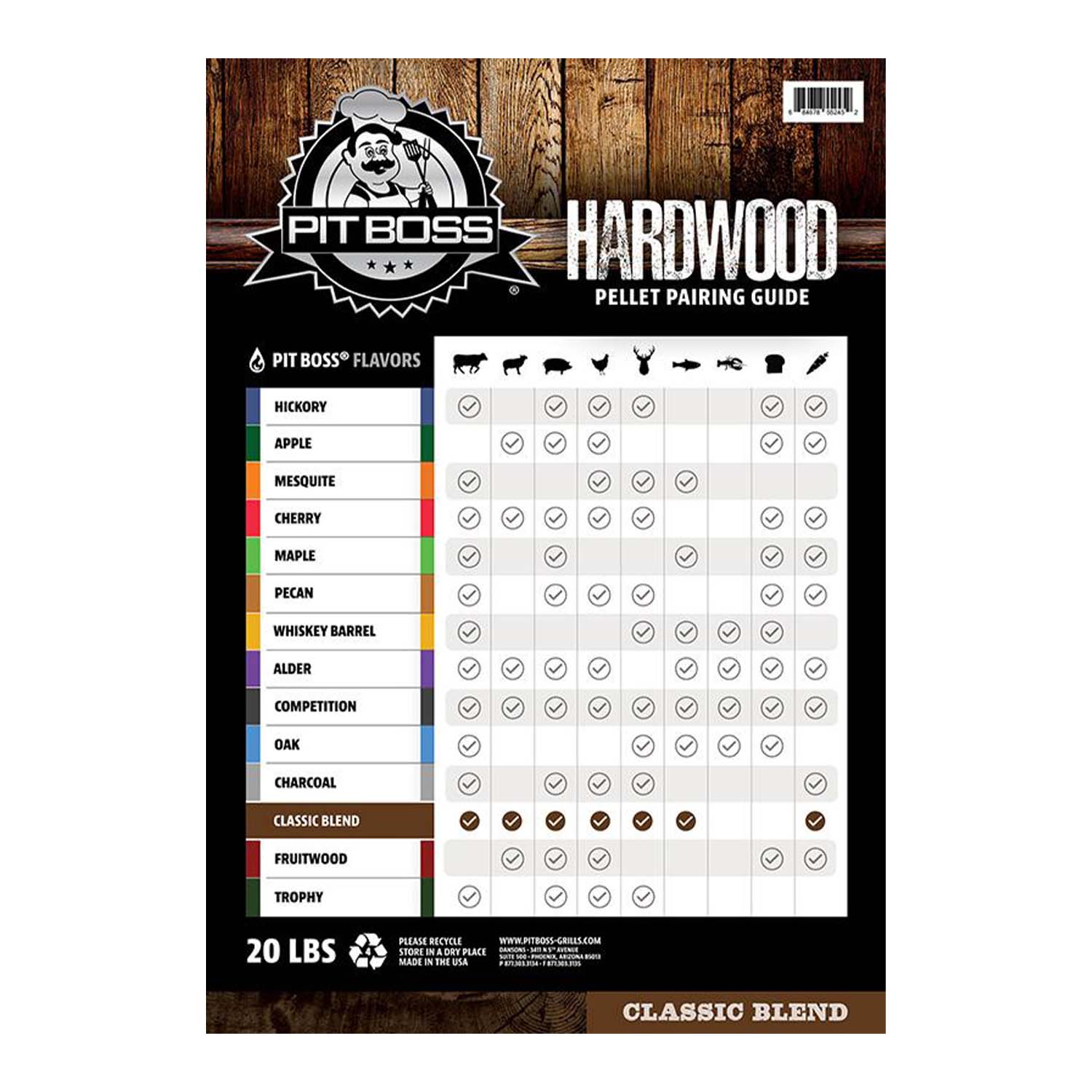Pit Boss Copperhead 3-Series Wood Smoker & 20lb Classic Blend Hardwood Pellets