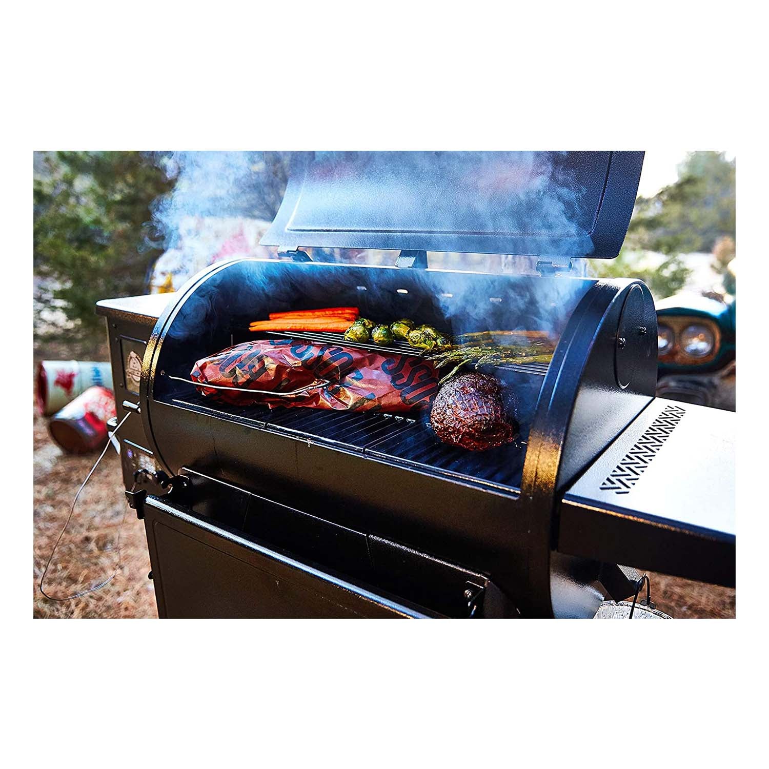 Pit Boss Copperhead 3-Series Wood Smoker & 20lb Classic Blend Hardwood Pellets
