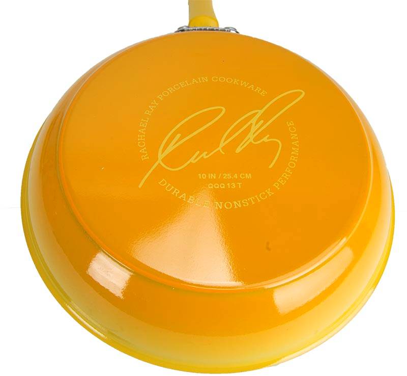 Rachael Ray 10-Piece Kitchen NonStick Hard Enamel Cookware Set Pots Pans -Yellow