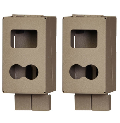 (2) CUDDEBACK CuddeSafe 3327 C & E Series Game Trail Camera Metal Security Cases