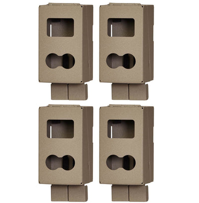 (4) CUDDEBACK CuddeSafe 3327 C & E Series Game Trail Camera Metal Security Cases