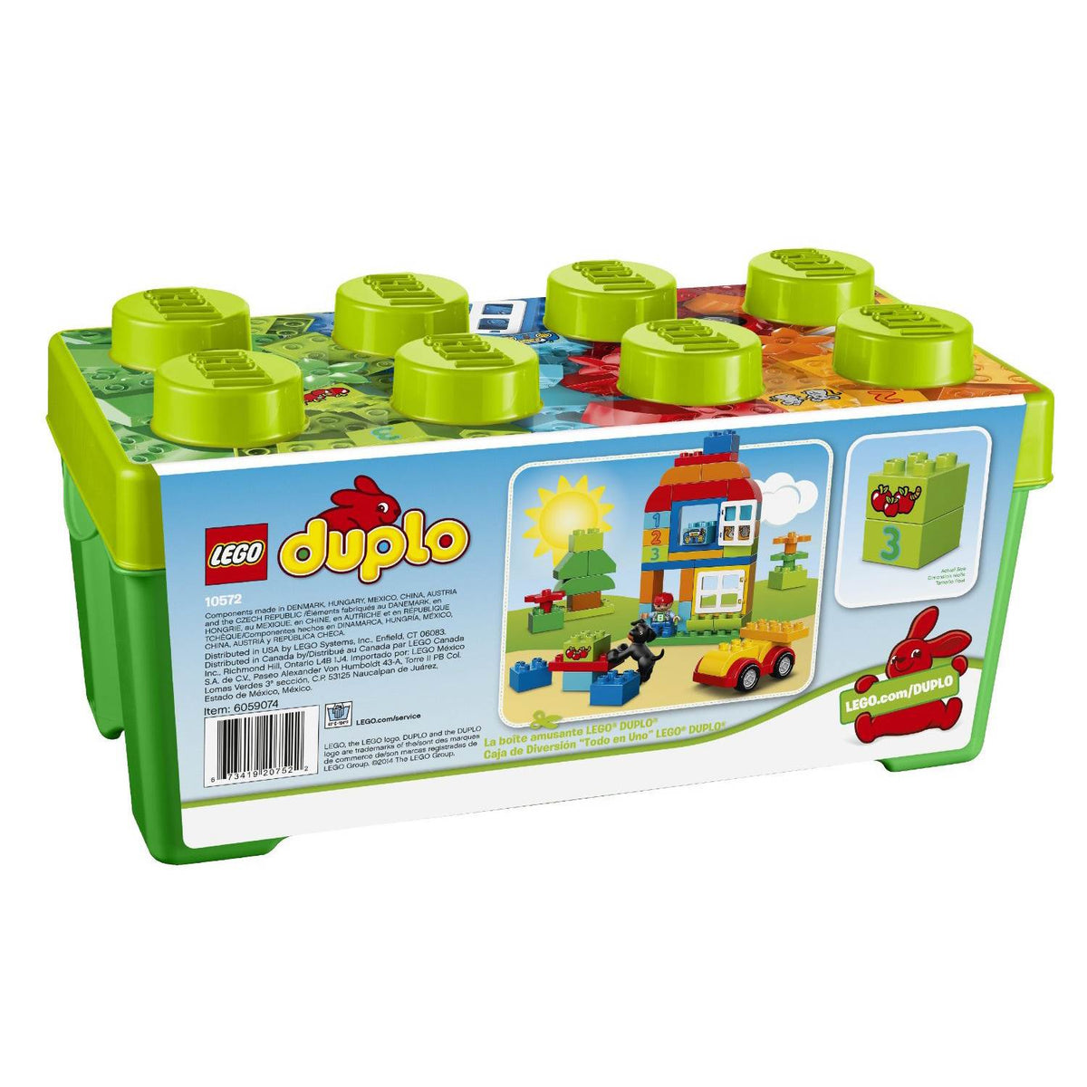 LEGO Duplo All-in-One Box of Fun Kids 65 Piece Building Set with Toy Figure