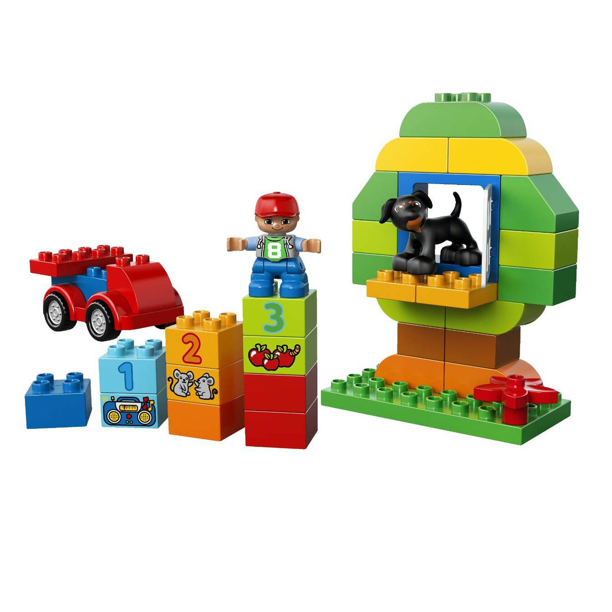LEGO Duplo All-in-One Box of Fun Kids 65 Piece Building Set with Toy Figure