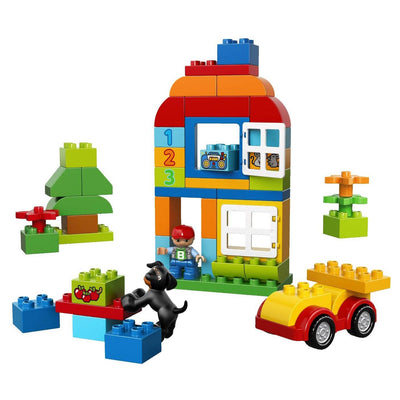 LEGO Duplo All-in-One Box of Fun Kids 65 Piece Building Set with Toy Figure