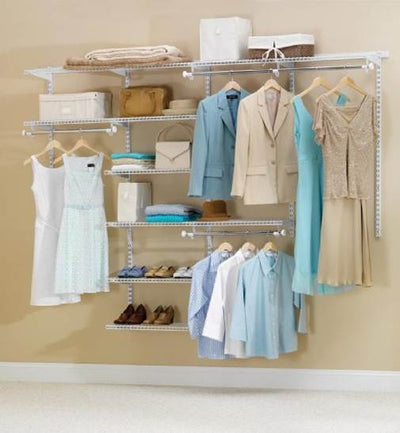 Rubbermaid Custom Closet Organizer 4-8' Deluxe Kit - White (Open Box)