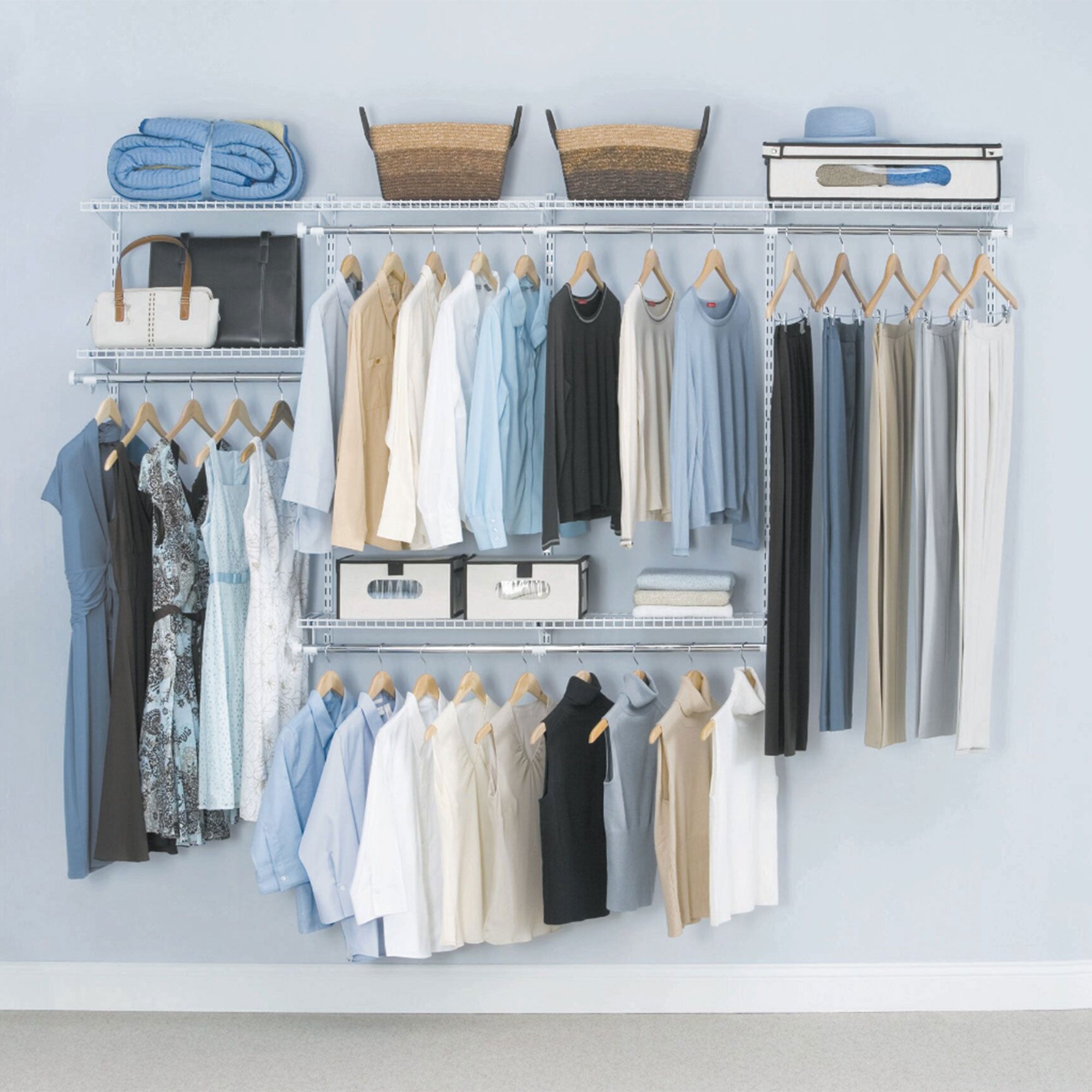 Rubbermaid Configurations Custom DIY Closet Organizer Kit, White (For Parts)