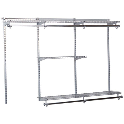 Rubbermaid Configurations Custom Closet Organizer 3'-6' Kit Titanium (Open Box) - VMInnovations