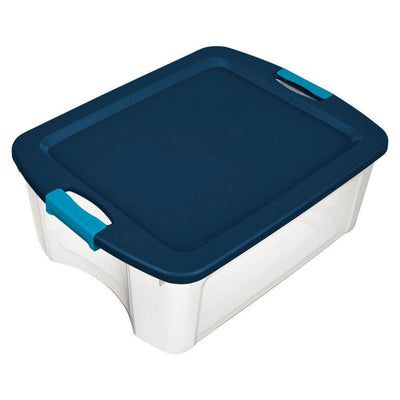 Single Sterilite 12 Gallon Latch and Carry Storage Tote Container (Open Box)