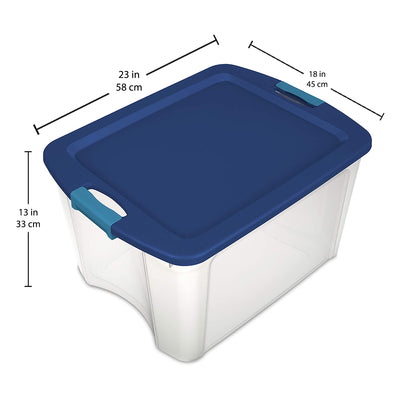 Sterilite 18 Gallon Latch and Carry Storage Tote Box Container (Open Box)