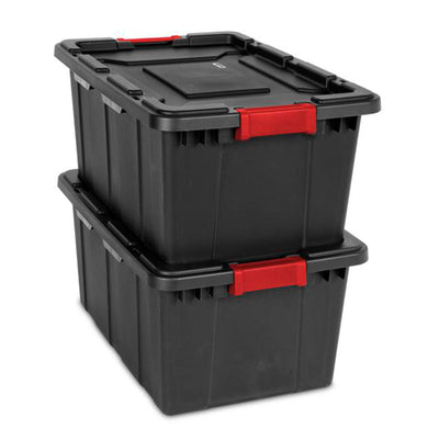 Sterilite 27-Gal Durable Industrial Tote w/Red Latches (Open Box)