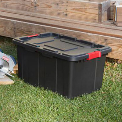 Sterilite 27-Gal Durable Industrial Tote w/Red Latches (Open Box)