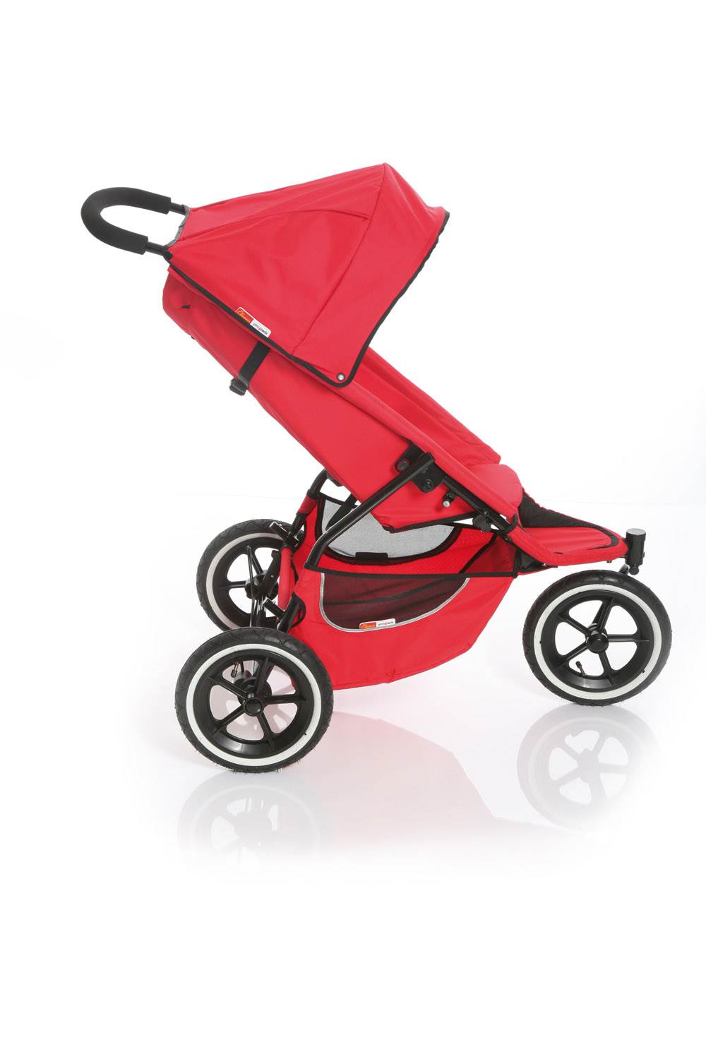 Phil & Teds Classic Inline Folding Baby Stroller w/ Double Seat - Red - Open Box