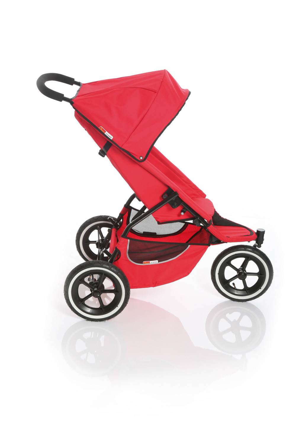 Phil & Teds Classic Inline Folding Baby Stroller w/ Double Seat - Red - Open Box