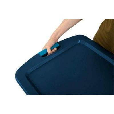 Sterilite 12 Gal Latch and Carry Stackable Storage Bin with Latching Lid, 6 Pack - VMInnovations