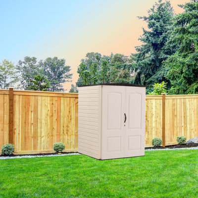 Rubbermaid Medium 106 Cubic Feet Gardening & Tools Vertical Outdoor Storage Shed