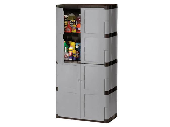Rubbermaid Full Double Door Vertical 27 Cu.Ft. Garage Storage Cabinet - Open Box