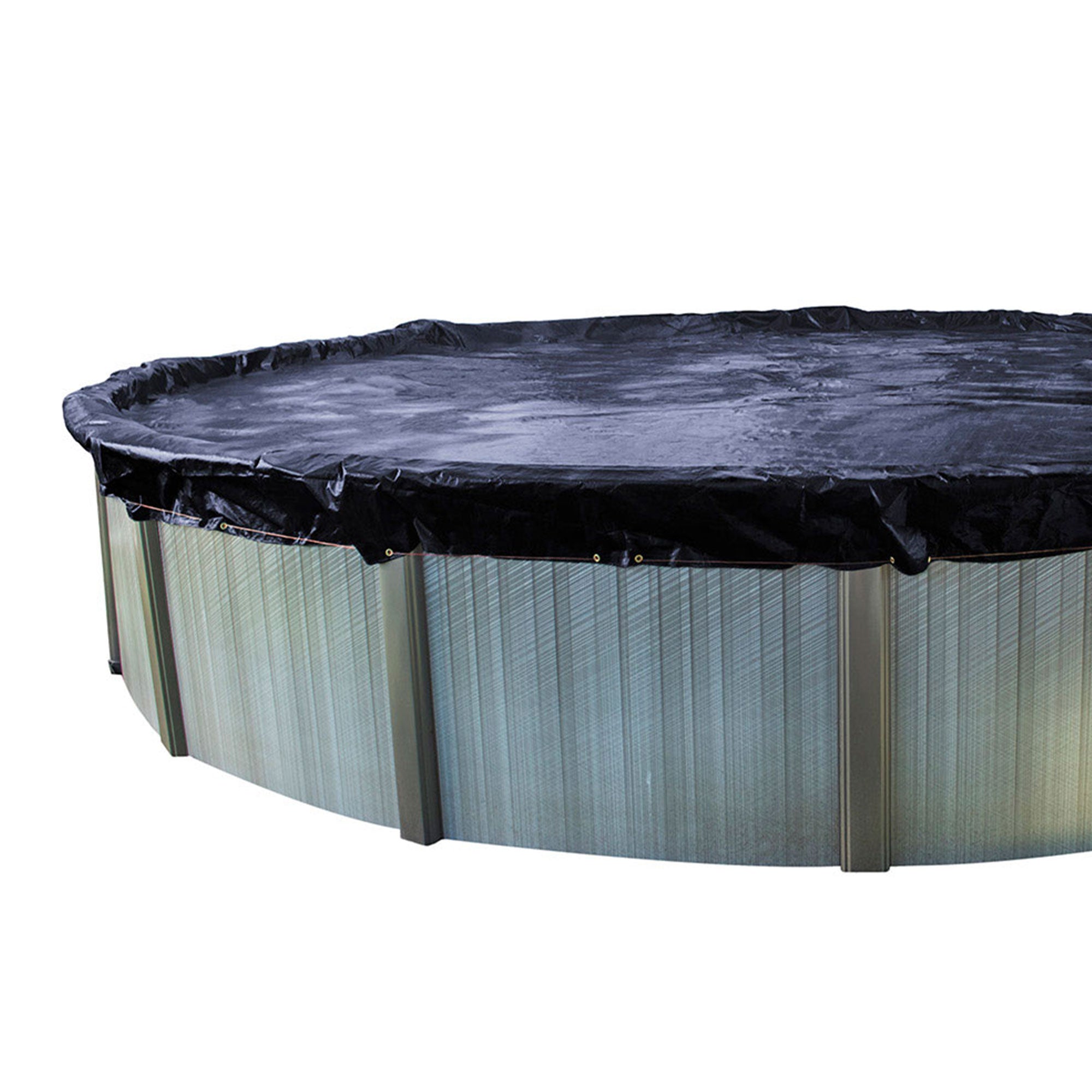Swimline 24 Ft Round Above Ground Winter Pool Cover w/ 4'x8' Closing Air Pillow - VMInnovations