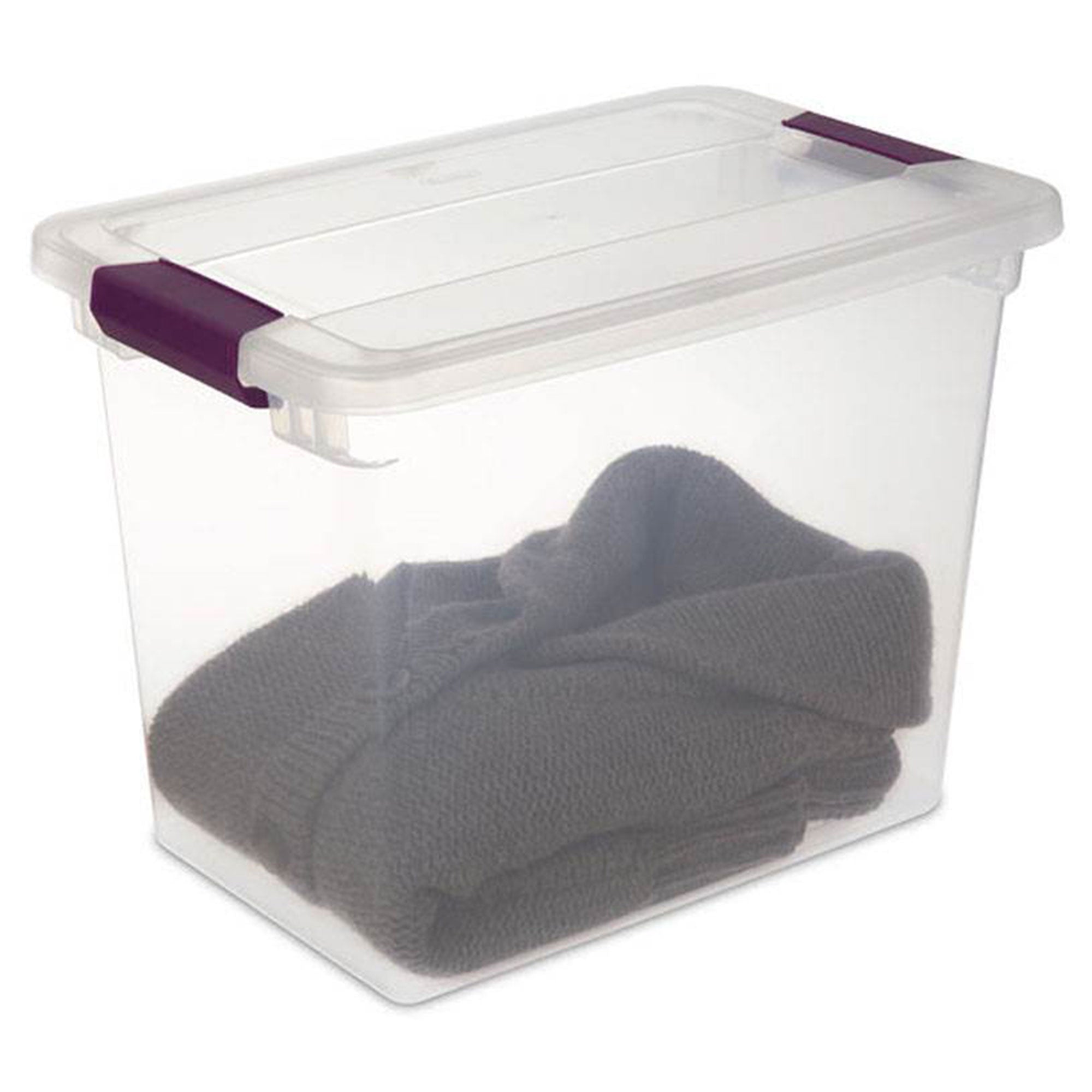 Sterilite 66 Quart Latch Lid Tote, 6 Pack, and 27 Quart Latch Lid Tote, 6 Pack - VMInnovations