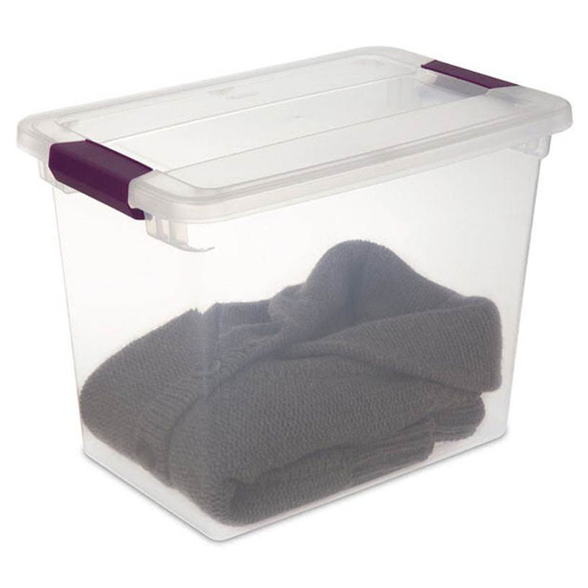 Sterilite 27 Quart Latch Lid Tote, 12 Pack, and 6 Quart Latch Lid Tote, 24 Pack