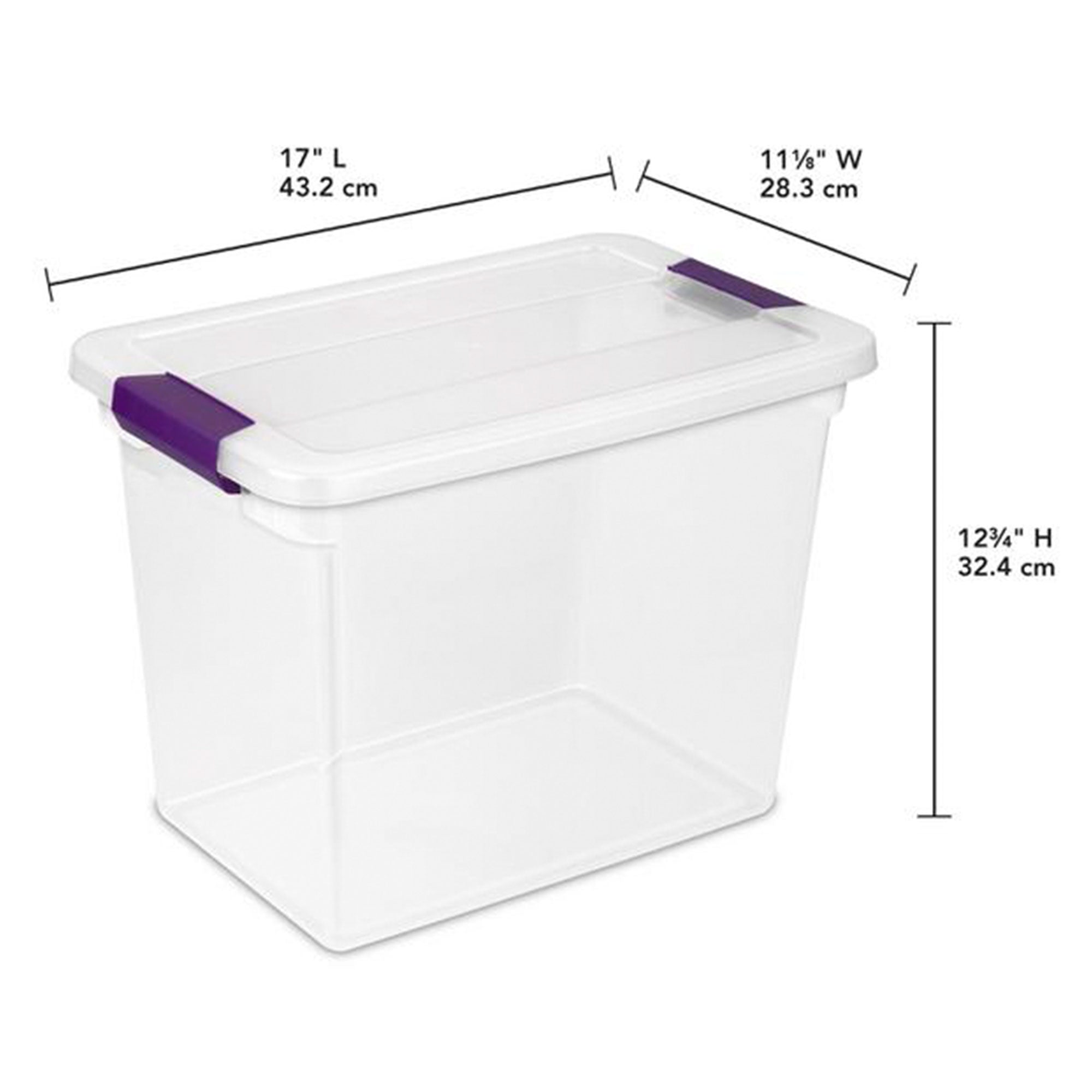 Sterilite 27-Quart ClearView Latch Box Storage Tote Container - Single (Open Box)