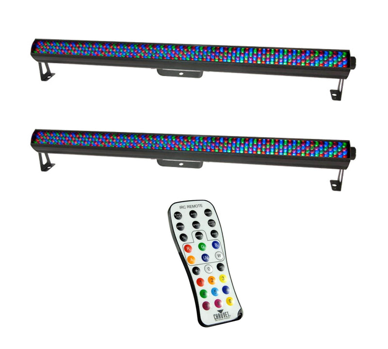 (2) CHAUVET ColorRail IRC Linear LED Strip RGB DMX Wash Effect Lights w/ Remote