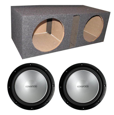Kenwood KFC-W12PS 12" 2000W Car Subwoofers KFCW12PS + Dual Vented Sub Box