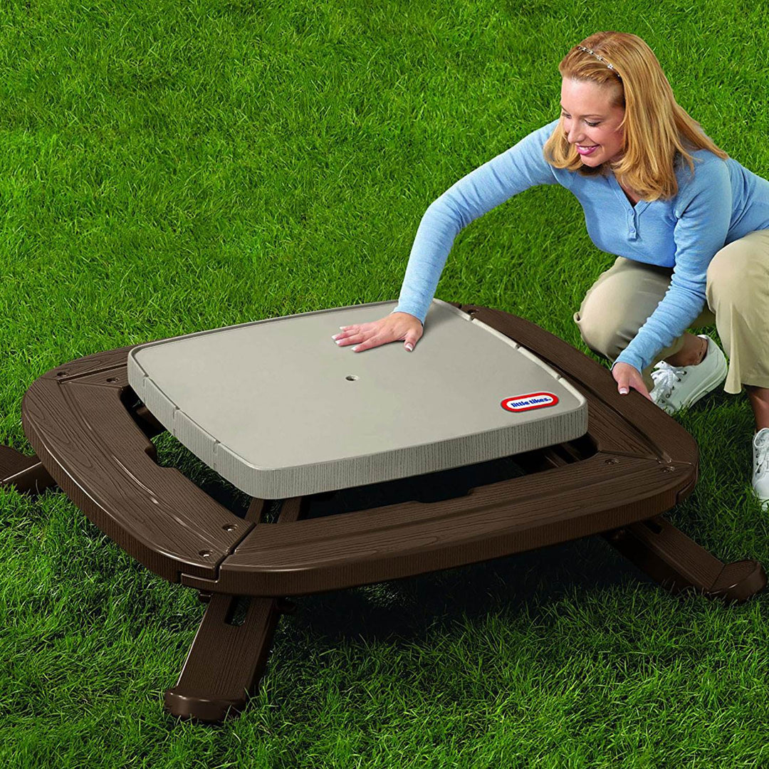 Little Tikes  Fold 'n Store Kids Picnic Table Toy w/ Market Umbrella (For Parts) - VMInnovations
