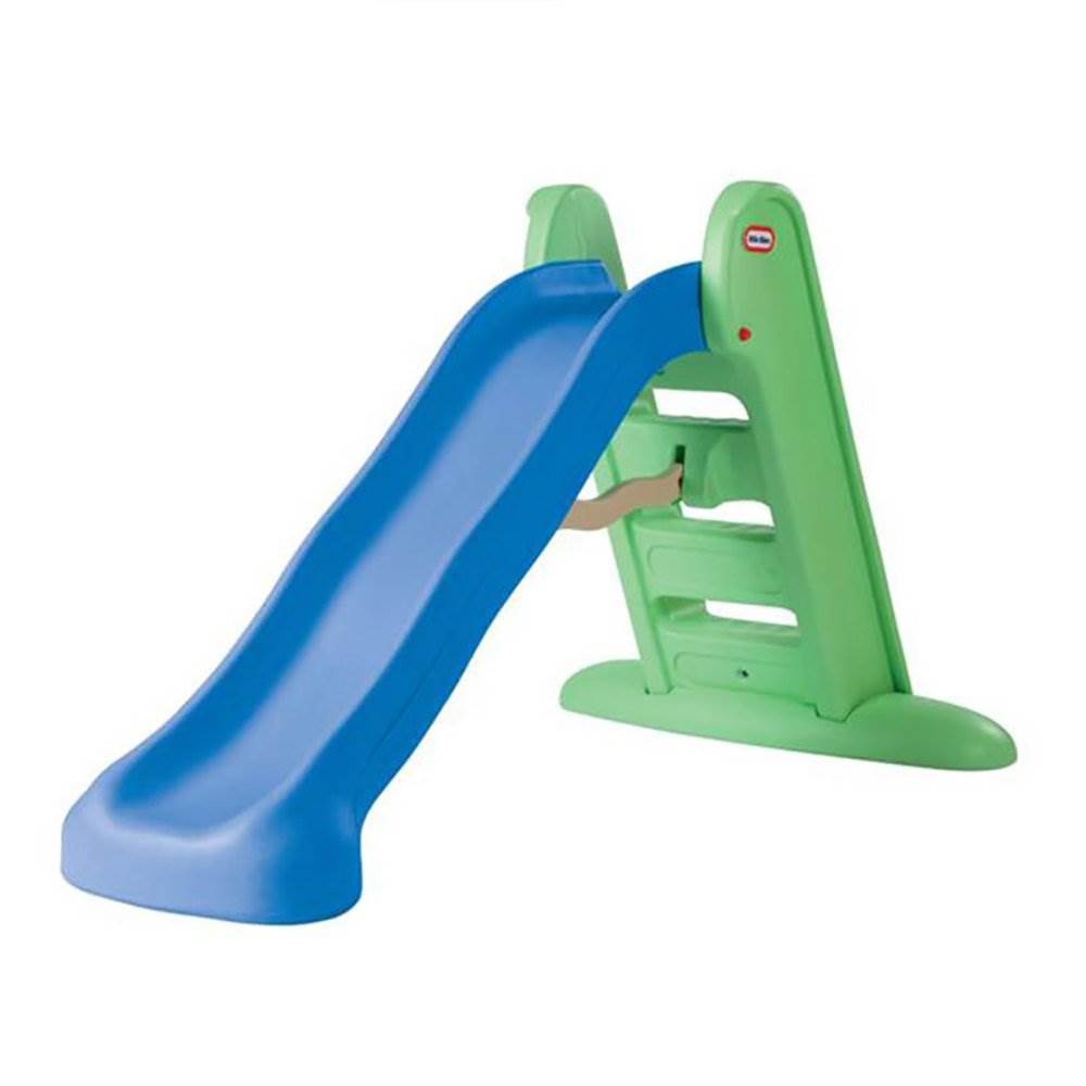 Little Tikes Easy Store Large Kids Folding Slide - Green Blue 631283M - Open Box