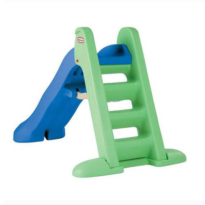 Little Tikes Easy Store Large Kids Folding Slide - Green Blue 631283M - Open Box
