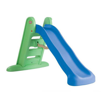Little Tikes Easy Store Large Kids Folding Slide - Green Blue 631283M - Open Box