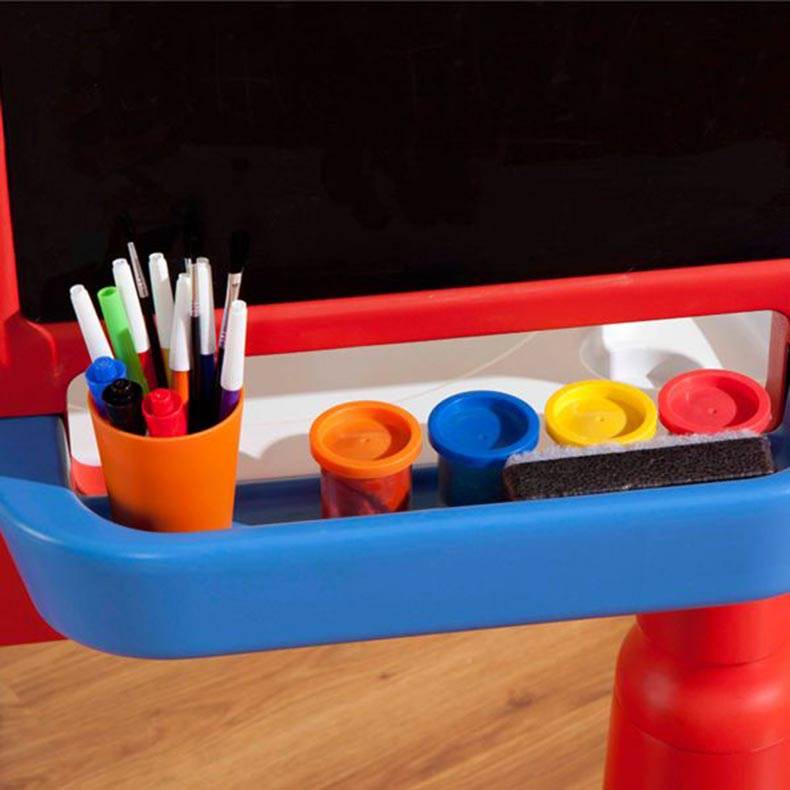 Little Tikes 2-in-1 Folding Art Desk & Easel w/ Chalk & Dry Erase Board| 631894M