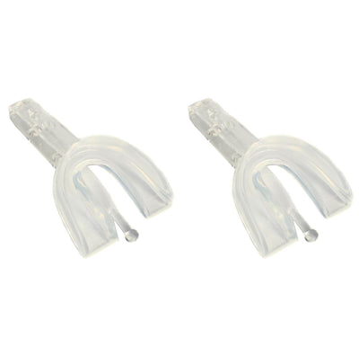 (2) Shield Adult Football Strapguard Teeth Guard Mouthguards w/ Strap | Clear