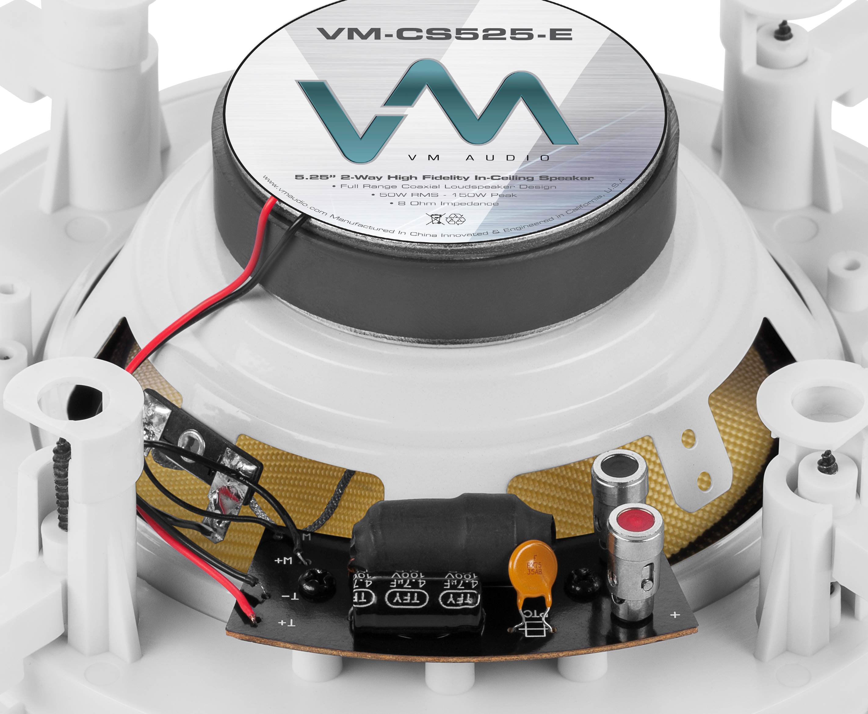1) VM AUDIO Elux 6.5" 200 Watt In Ceiling/Wall Surround Speaker (Open Box)