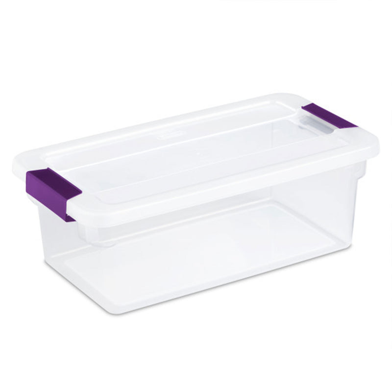 Sterilite 6 Quart Plastic ClearView Latch Box Storage Container Tote, 48 Pack