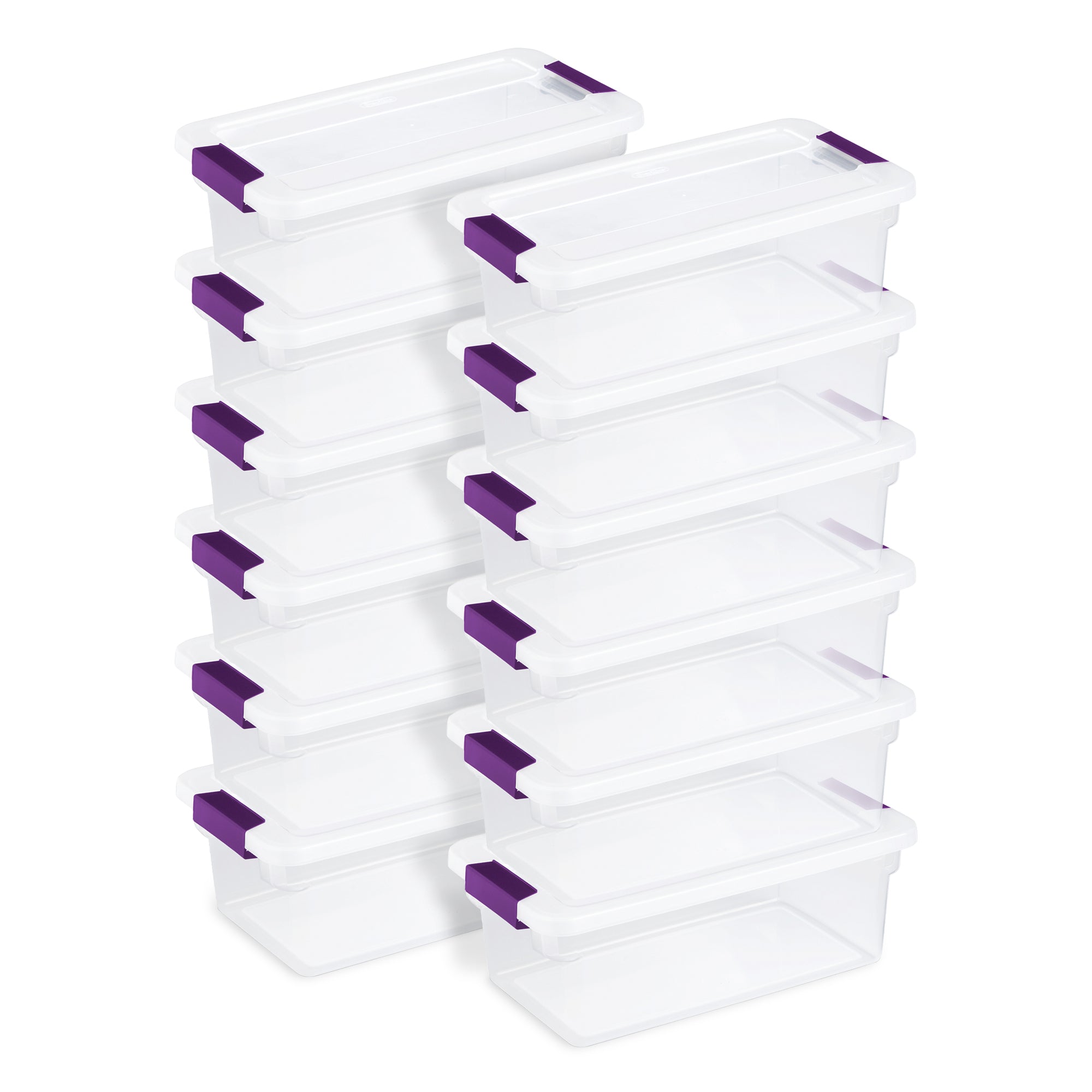Sterilite 6 Quart Plastic ClearView Latch Box Storage Container Tote, 12 Pack - VMInnovations