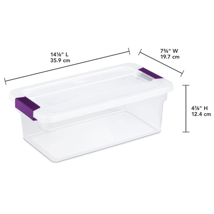 Sterilite 6 Quart Plastic ClearView Latch Box Storage Container Tote, 36 Pack