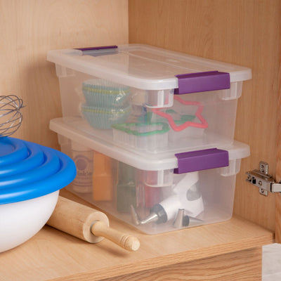 Sterilite 6 Quart Plastic ClearView Latch Box Storage Container Tote, 36 Pack - VMInnovations