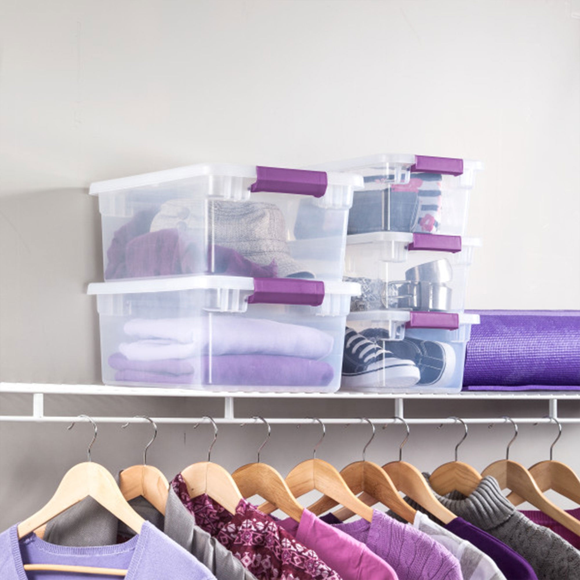 Sterilite 6 Quart Plastic ClearView Latch Box Storage Container Tote, 36 Pack - VMInnovations