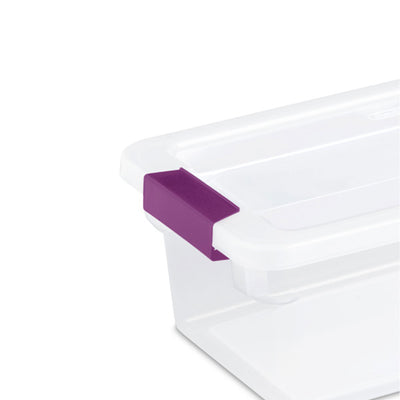 Sterilite 6 Quart Plastic ClearView Latch Box Storage Container Tote, 12 Pack