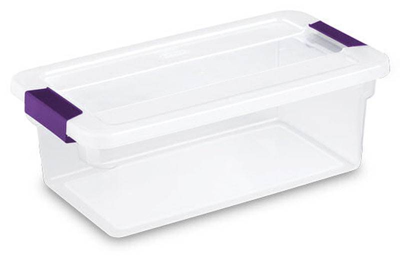 Sterilite 6 Quart Plastic ClearView Latch Box Storage Container Tote, 12 Pack - VMInnovations