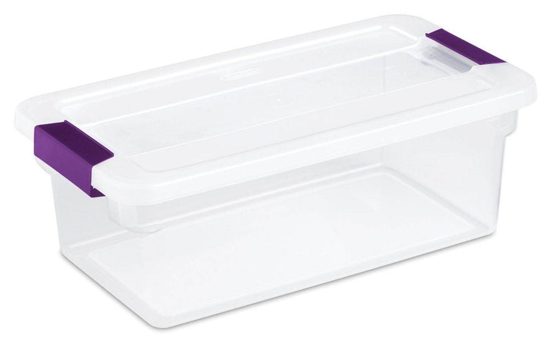 Sterilite 6 Quart Plastic ClearView Latch Box Storage Container Tote, 12 Pack - VMInnovations