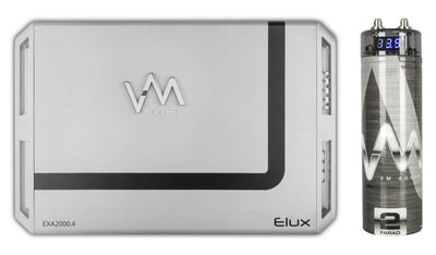 New VM Audio EXA2000.4 2000W 4 Channel Car Amplifier Amp + 2.0 Farad Capacitor