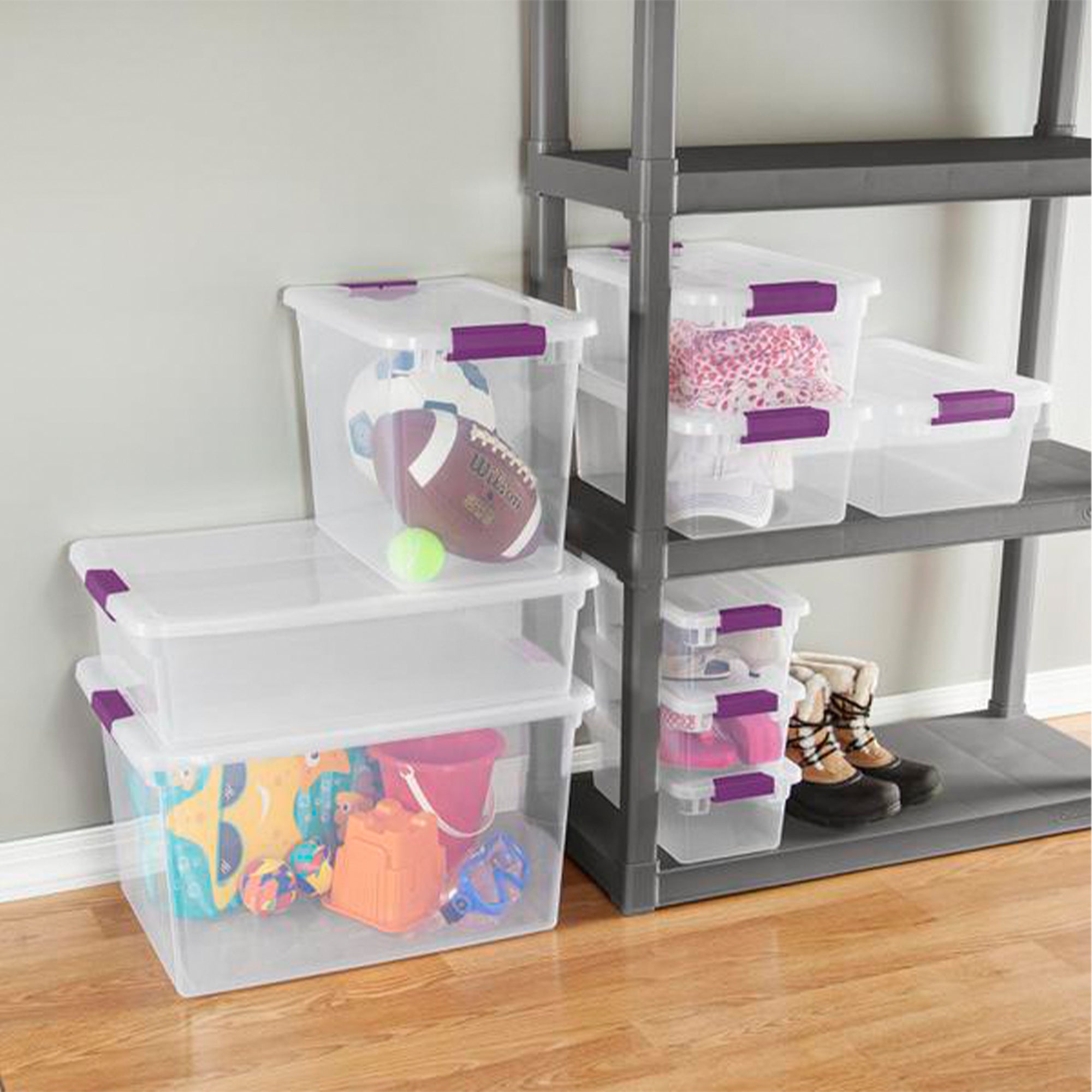 Sterilite 17631706 27-Quart ClearView Latch Box Storage Tote Container (60 Pack)