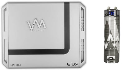 New VM Audio EXA1300.4 1300W 4 Channel Amp Car Amplifier + 2.0  Farad Capacitor