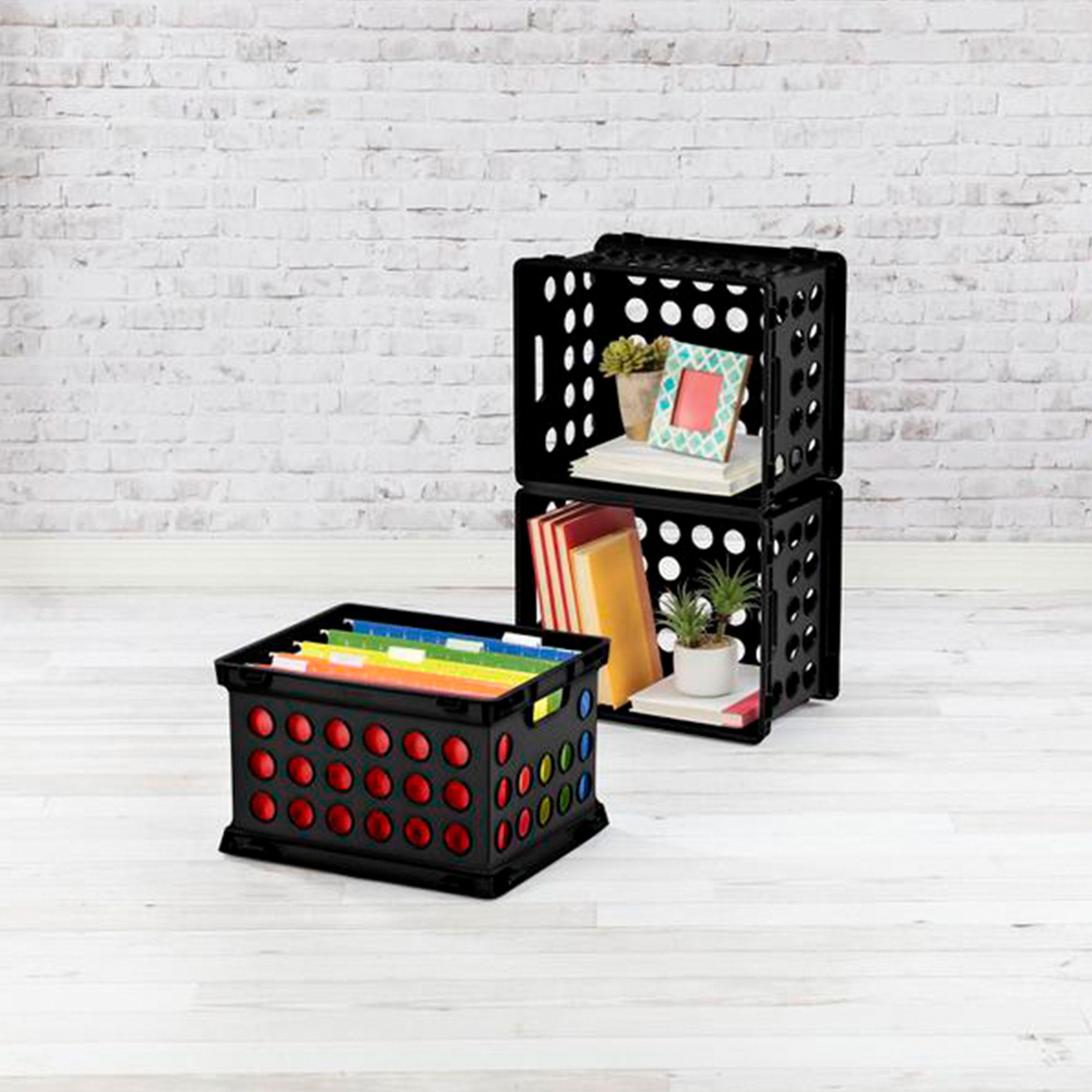 Sterilite Plastic Heavy Duty File Crate Stacking Storage Container (24 Pack)