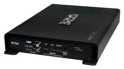 Kicker 12" 600W Car Subwoofer Enclosure and Boss Mono Amplifier w/ Wiring Kit