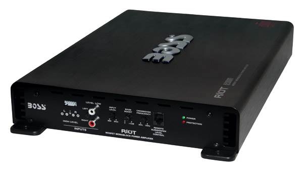 Kicker 12" 600W Car Subwoofer Enclosure and Boss Mono Amplifier w/ Wiring Kit
