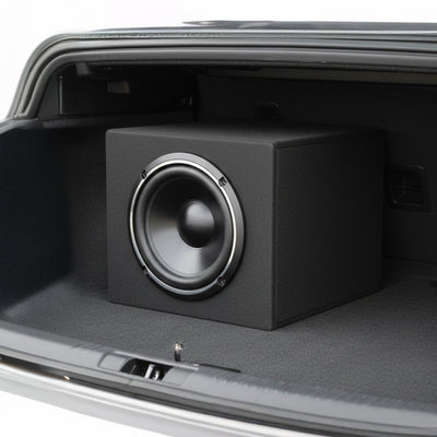 QPower Shallow Single 10" Sealed Truck Subwoofer Speaker Box, 18" x 13" x 5.25" - VMInnovations