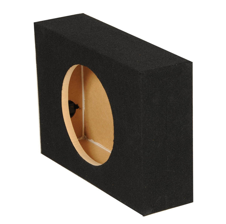 Q Power Shallow Single 12 In Sealed MDF Truck Subwoofer Enclosure Box (Open Box)